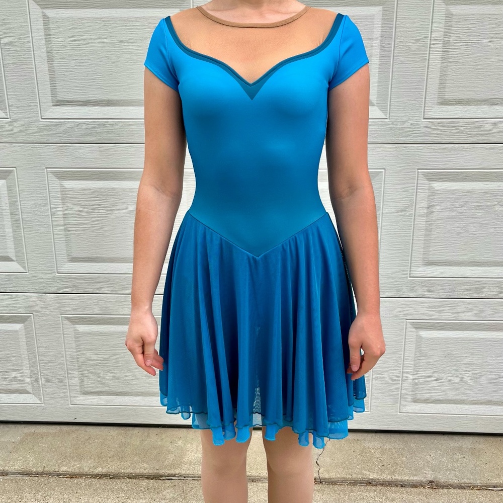 The Lineup Figure Skating, Dance, Ballet Dress. Blue, Women's Medium.